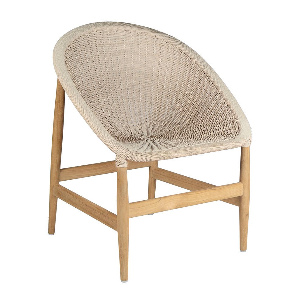 AVA LOUNGE CHAIR / NATURAL TEAK + ROPE (INDOOR-OUTDOOR) - Green Design Gallery