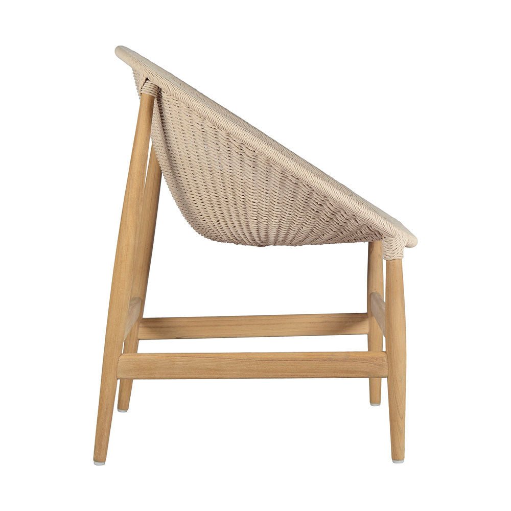 AVA LOUNGE CHAIR / NATURAL TEAK + ROPE (INDOOR-OUTDOOR) - Green Design Gallery
