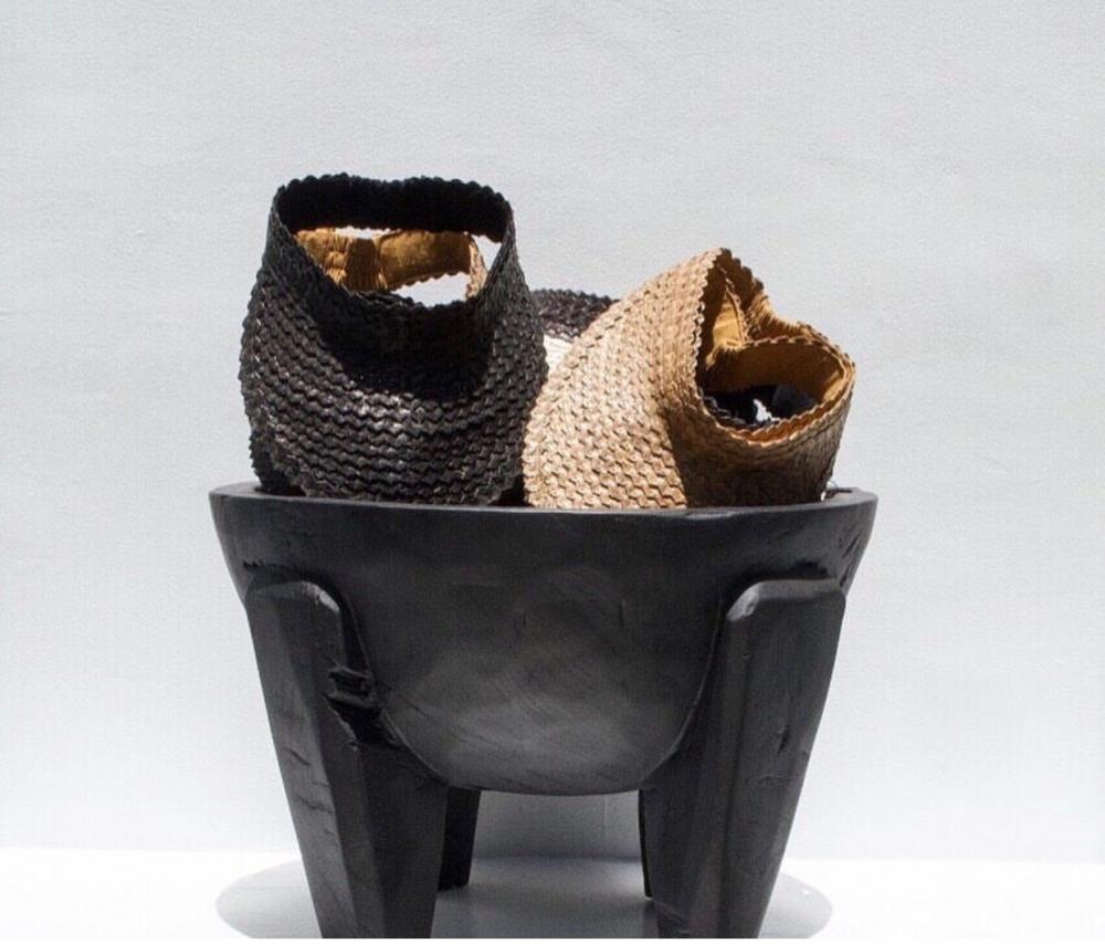 Bali Bamboo Sun Hat | Black - Green Design Gallery