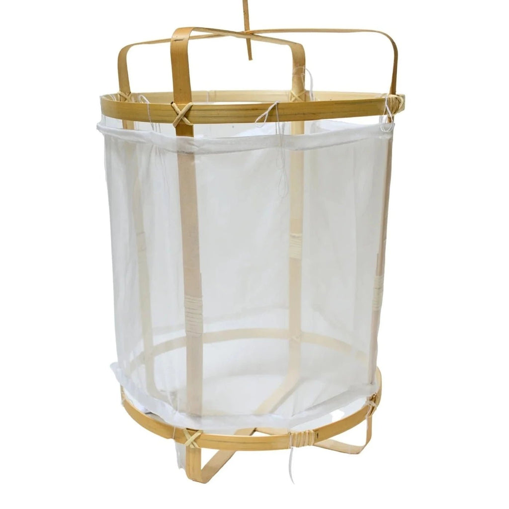 BAMBOO PENDANT | WHITE COTTON - Green Design Gallery