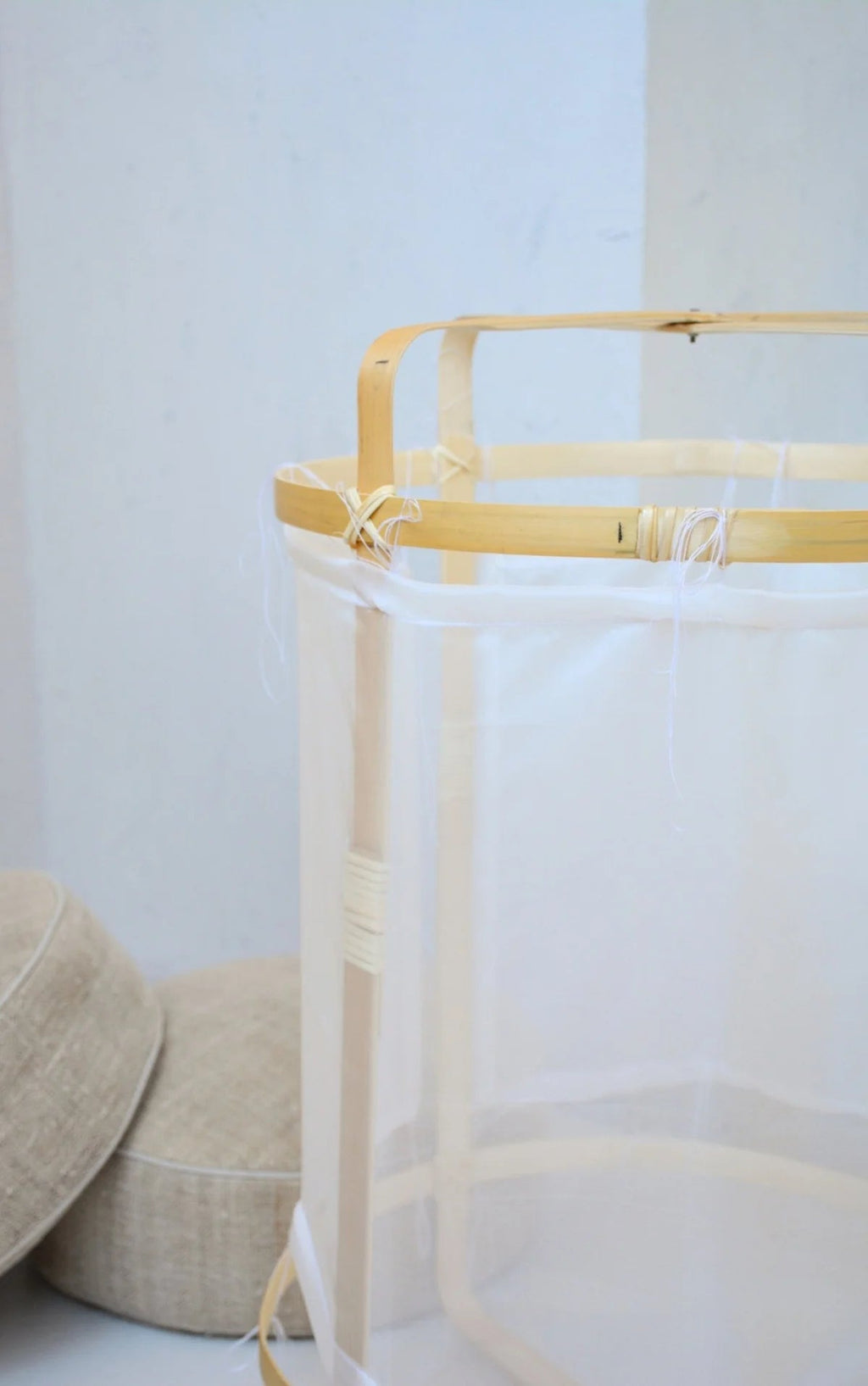 BAMBOO PENDANT | WHITE COTTON - Green Design Gallery