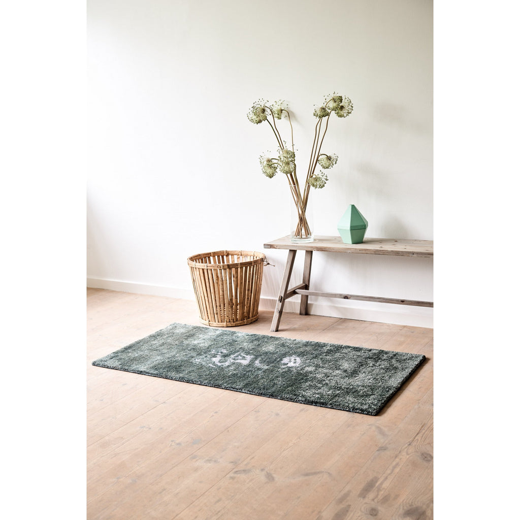 BAMBOO SILK RUG / JUNGLE GORILLA / 10% TO ANIMAL PROTECTION CHARITY - Green Design Gallery