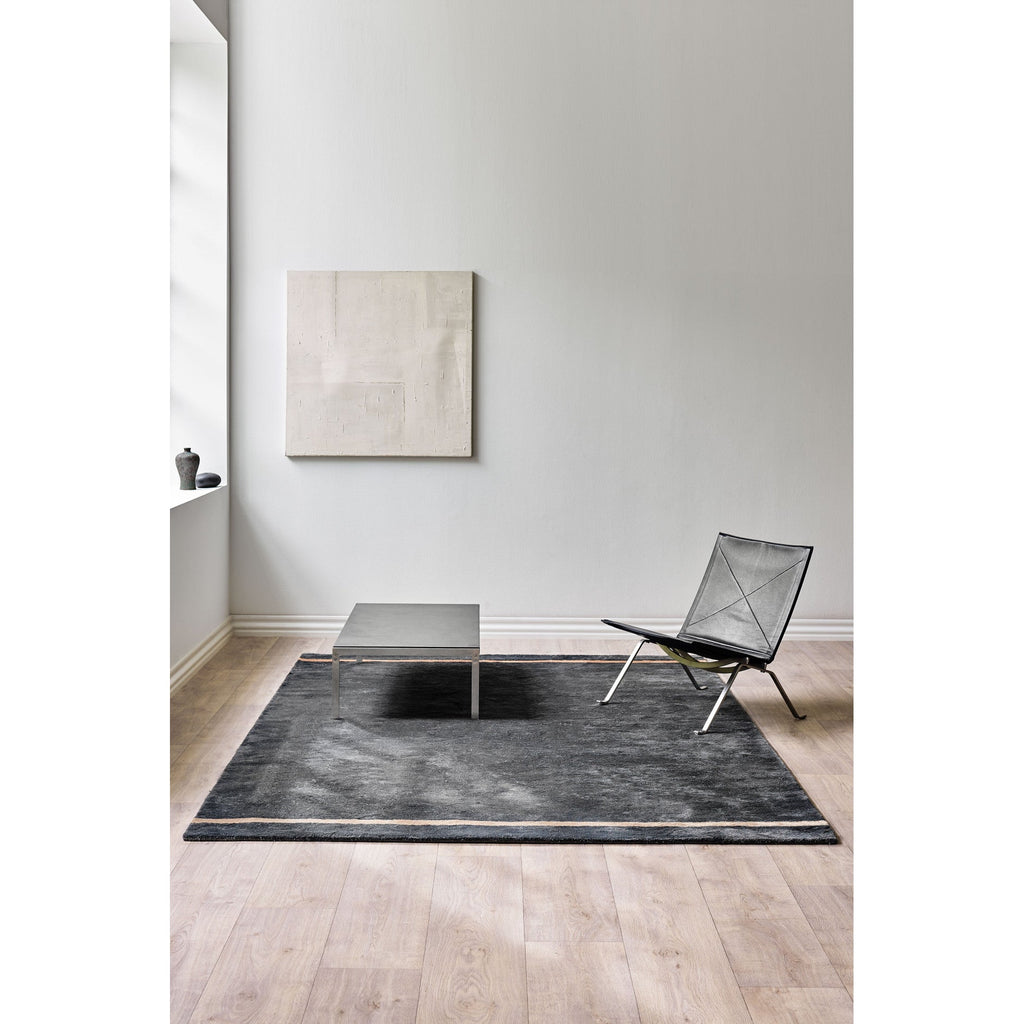 BAMBOO SILK RUG / LINES DEEP EARTH - Green Design Gallery