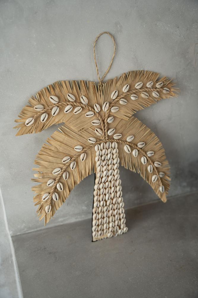 BANANA SHELL PALM TREE WALL ART | NATURAL + WHITE - Green Design Gallery
