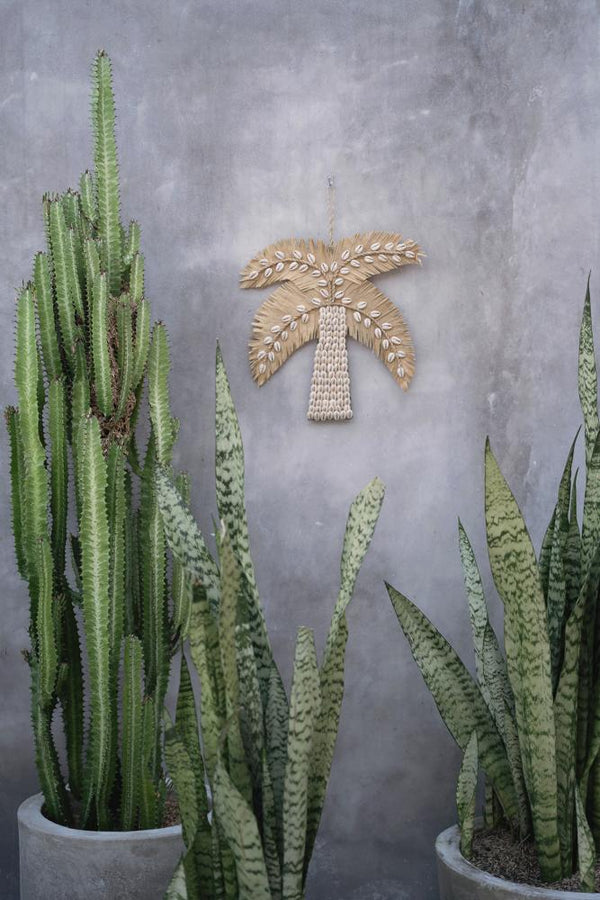 BANANA SHELL PALM TREE WALL ART | NATURAL + WHITE - Green Design Gallery