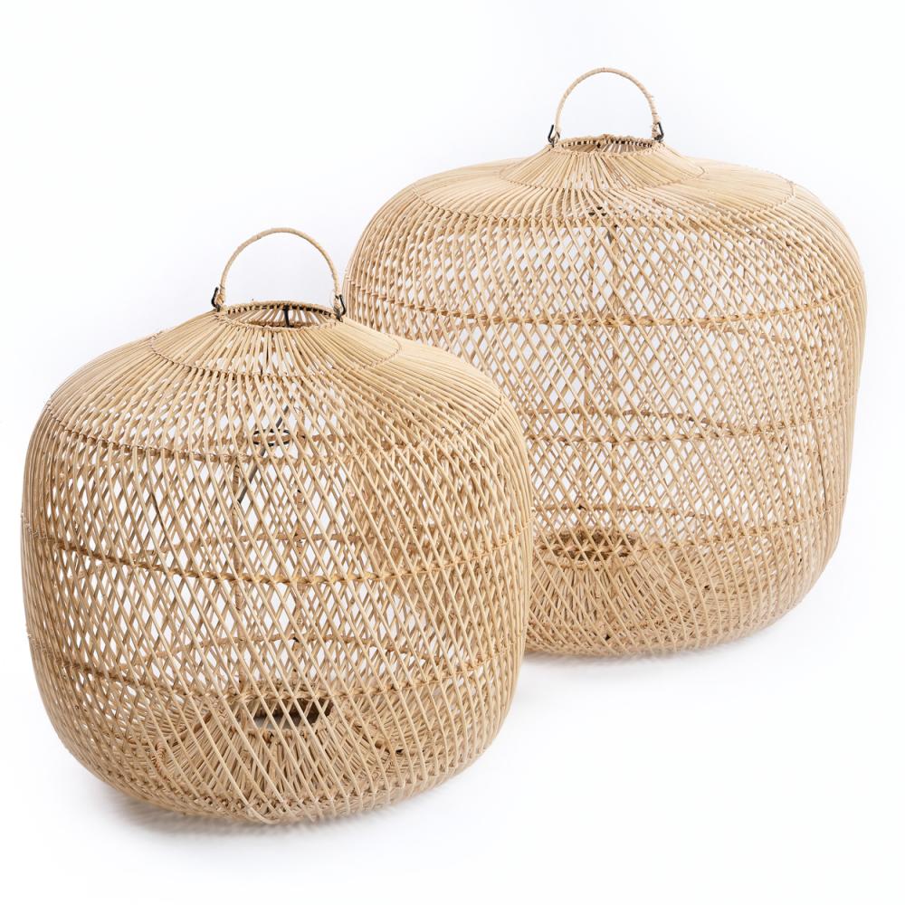BATU BOLONG LAMP SHADE | NATURAL | MEDIUM - Green Design Gallery