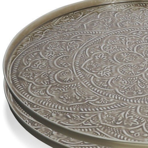 BAZAAR ROUND PLATTER | ASH | SET OF 2 - Green Design Gallery