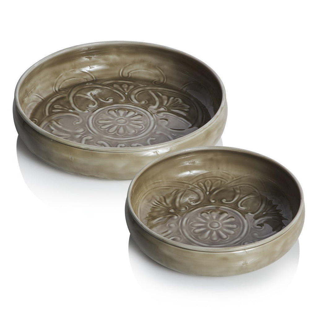 BAZAAR SHALLOW BOWL | ASH | SET OF 2 - Green Design Gallery