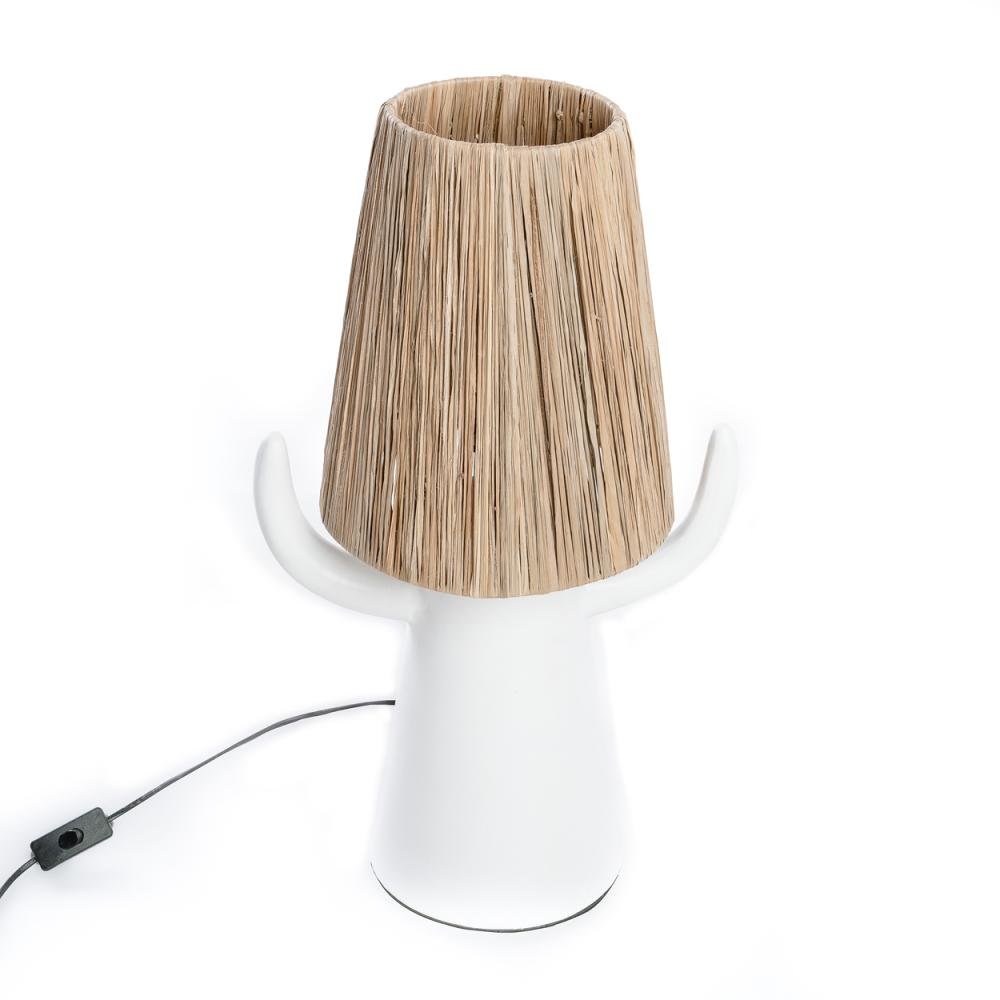 BILLY BOB TABLE LAMP | WHITE + NATURAL - Green Design Gallery