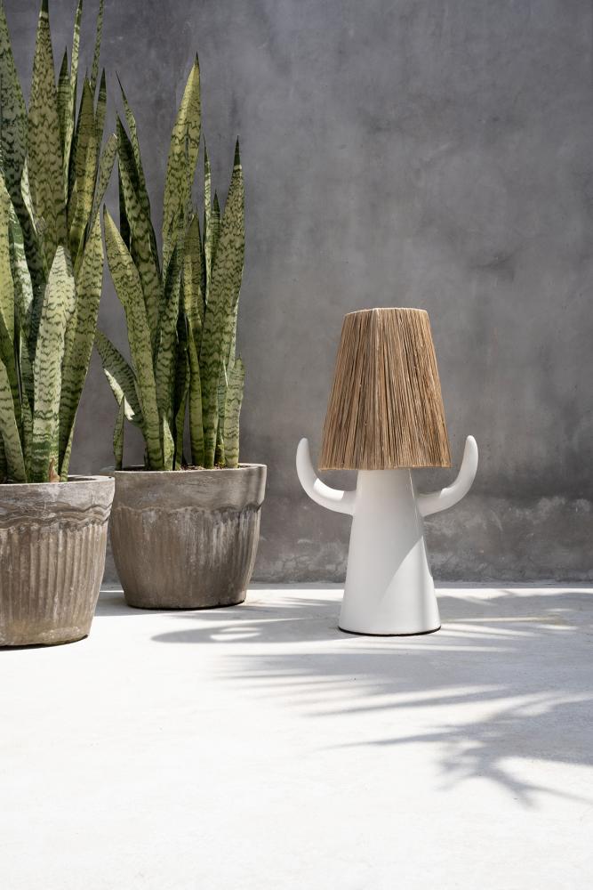 BILLY BOB TABLE LAMP | WHITE + NATURAL - Green Design Gallery
