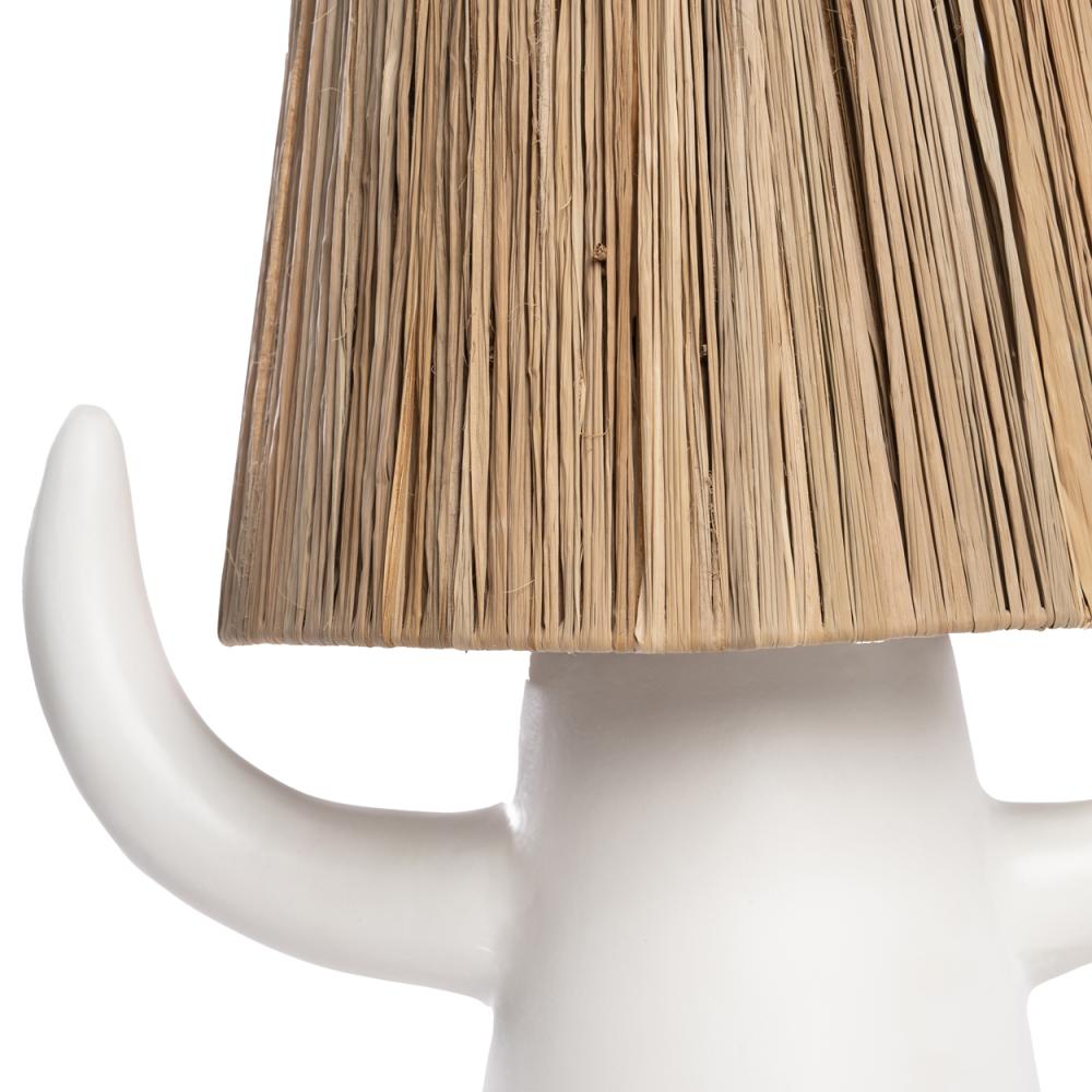 BILLY BOB TABLE LAMP | WHITE + NATURAL - Green Design Gallery
