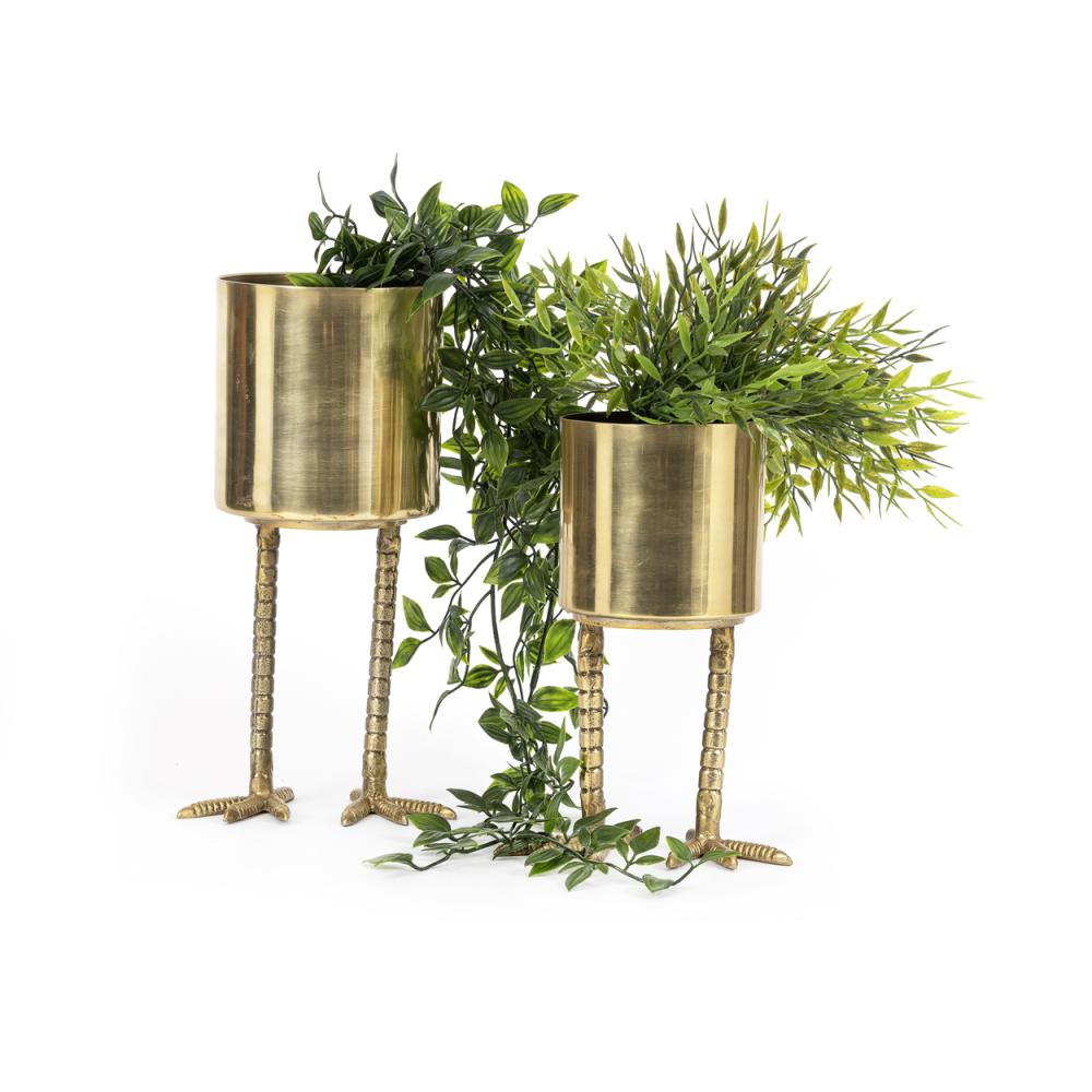 BIRD FEET PLANTER | BRASS | 2 SIZES - Green Design Gallery