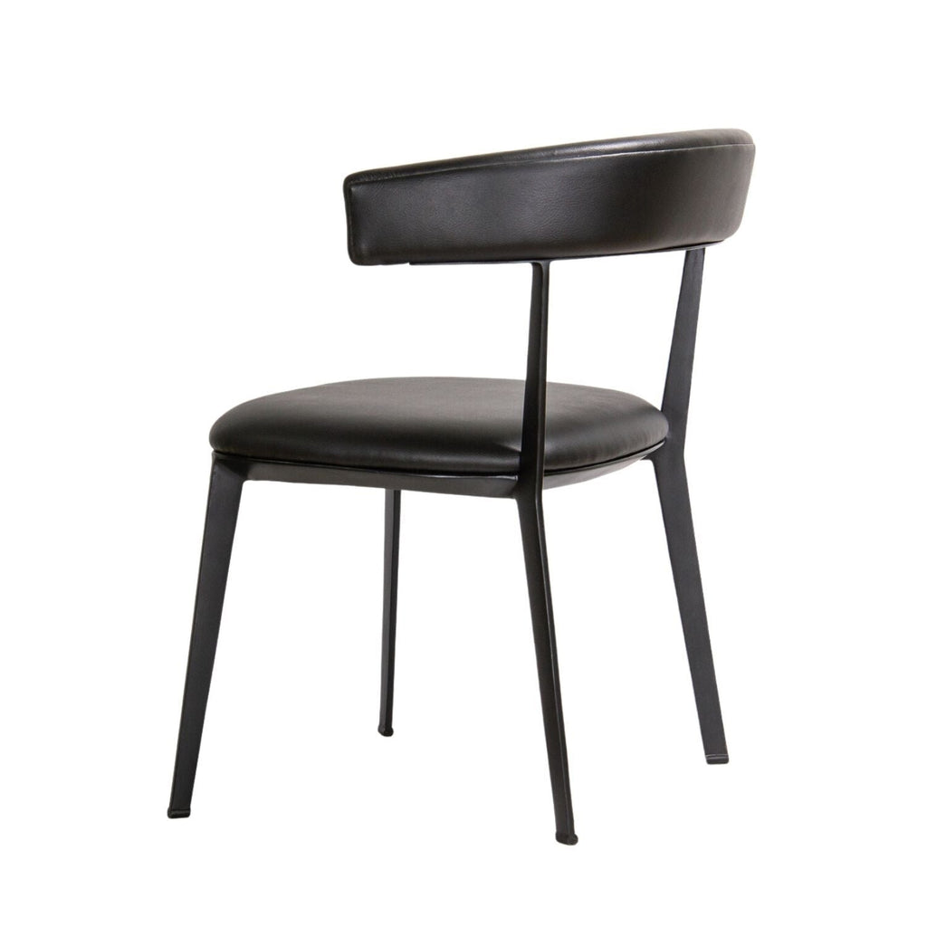 BLAKE DINING CHAIR | BLACK VEGAN LEATHER - Green Design Gallery