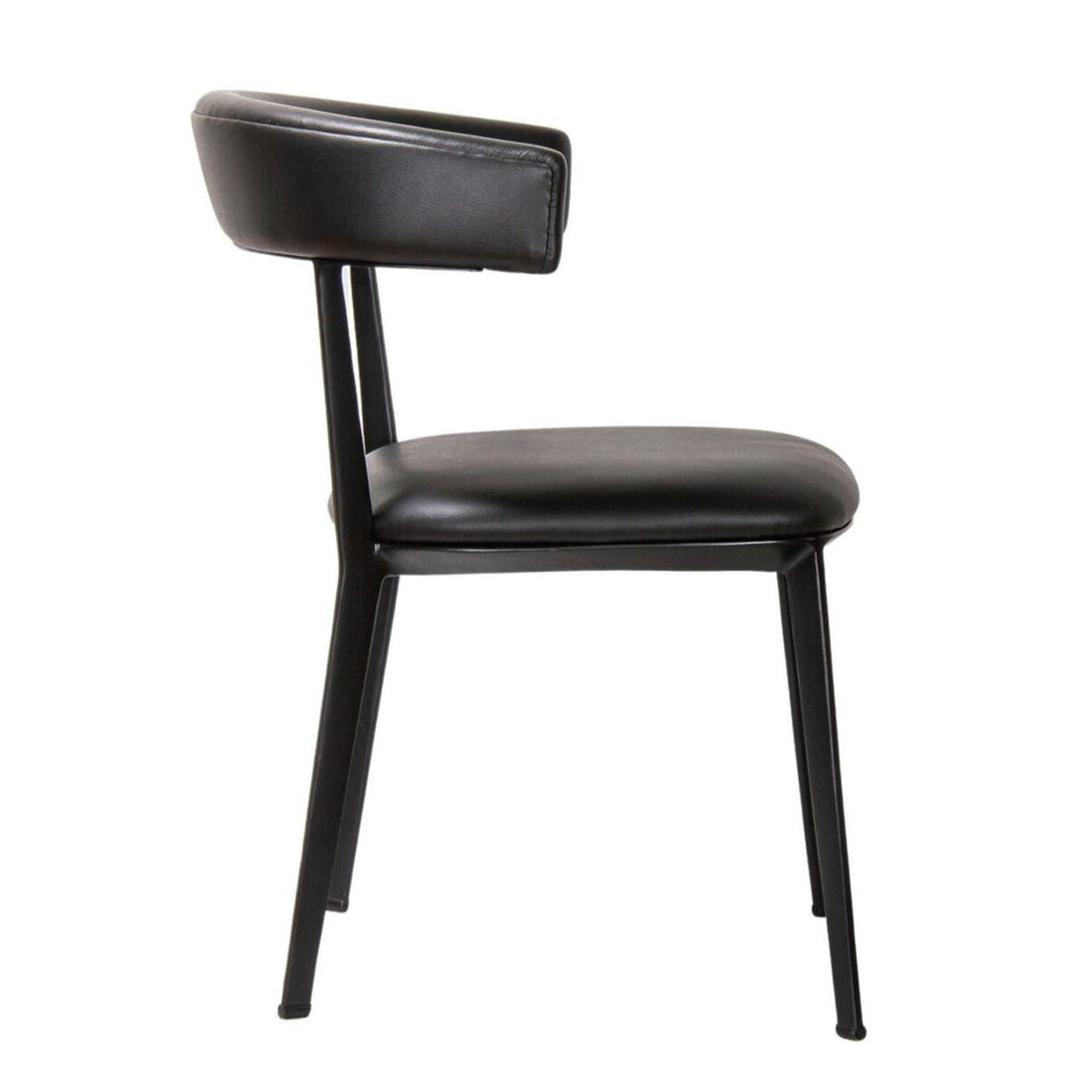 BLAKE DINING CHAIR | BLACK VEGAN LEATHER - Green Design Gallery