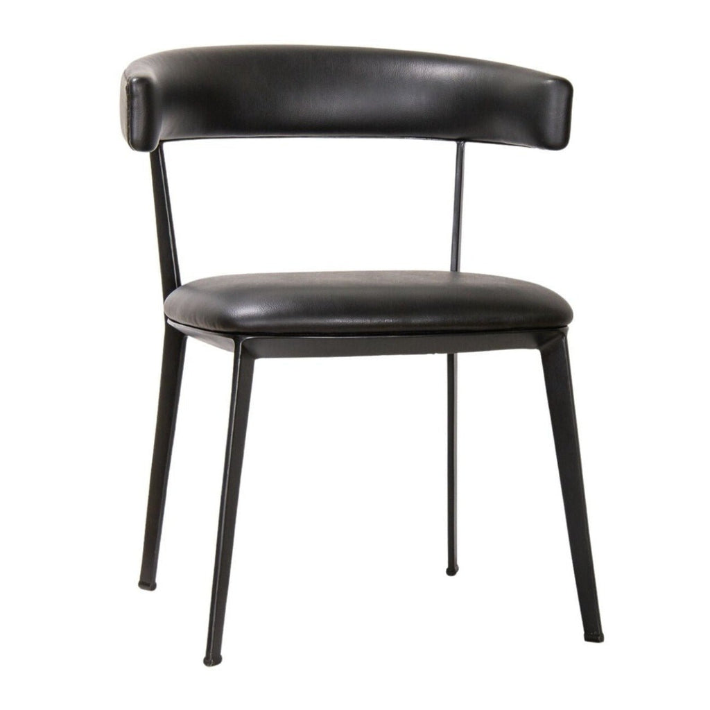 BLAKE DINING CHAIR | BLACK VEGAN LEATHER - Green Design Gallery