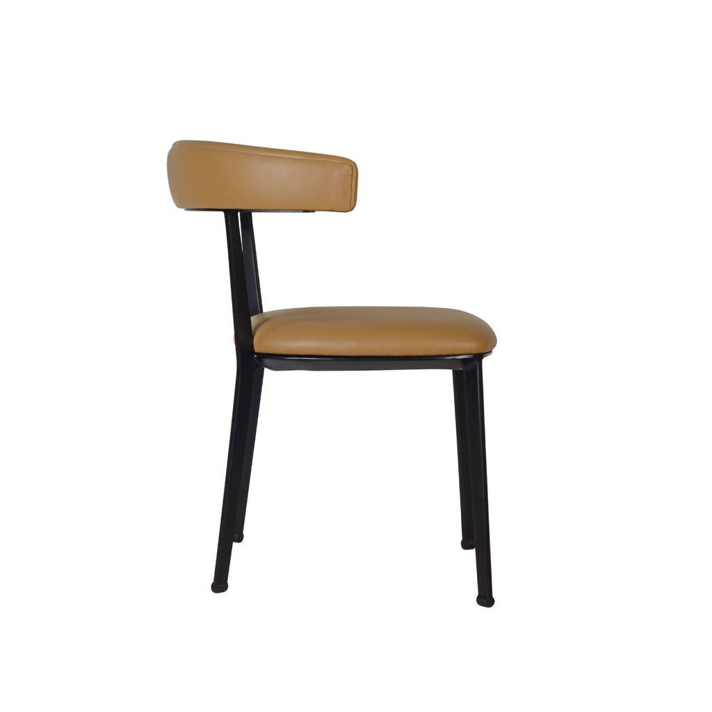 BLAKE DINING CHAIR | TAN VEGAN LEATHER - Green Design Gallery