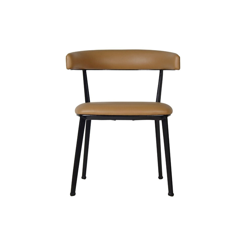 BLAKE DINING CHAIR | TAN VEGAN LEATHER - Green Design Gallery