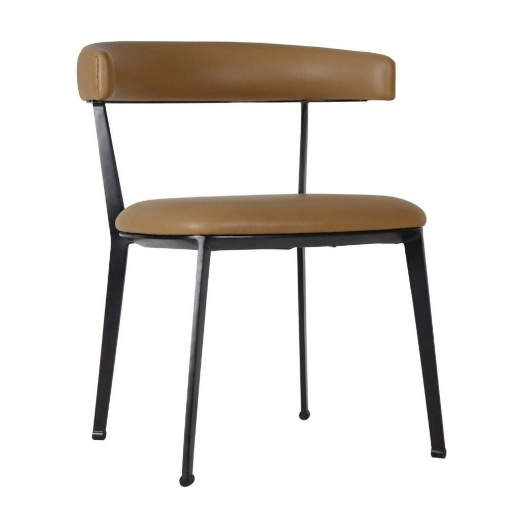 BLAKE DINING CHAIR | TAN VEGAN LEATHER - Green Design Gallery