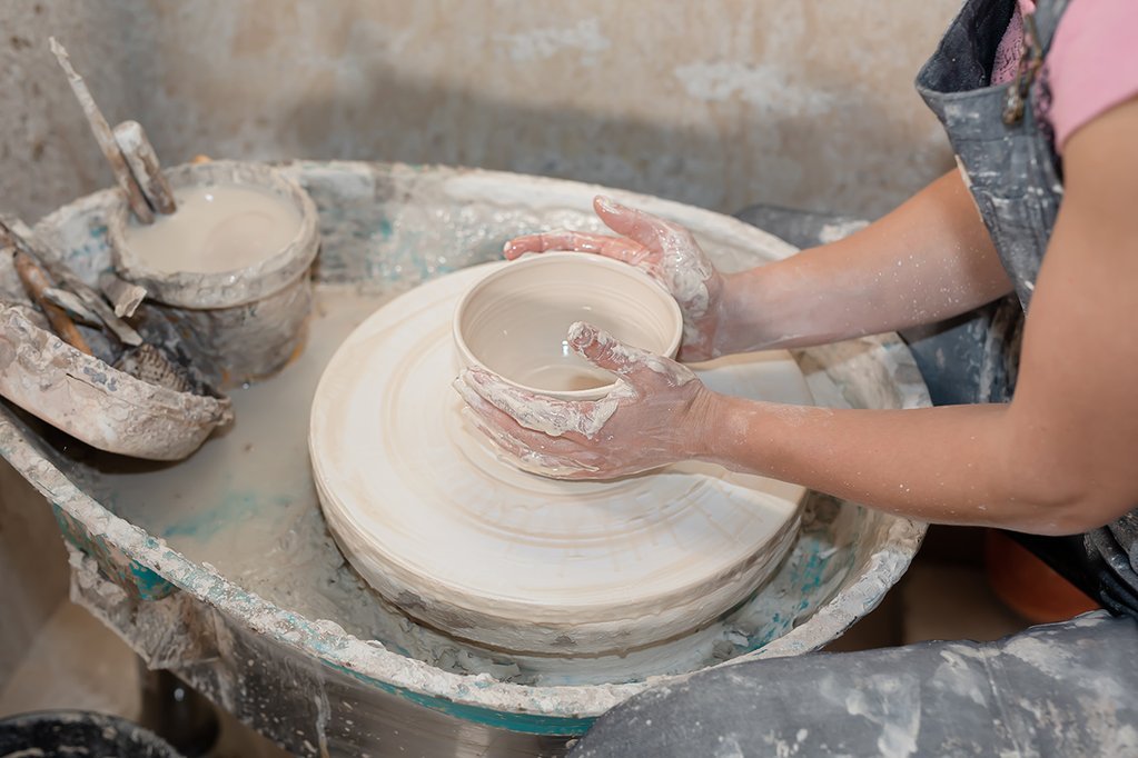 BLOOM MUG + SAUCER SET | HANDMADE CERAMIC | WHITE - Green Design Gallery