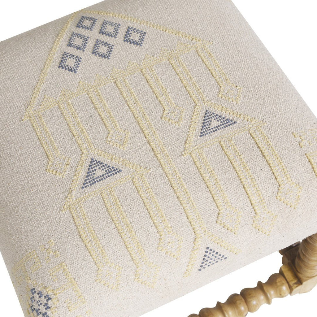 BOBBIN SQUARE OTTOMAN | NATURAL - Green Design Gallery