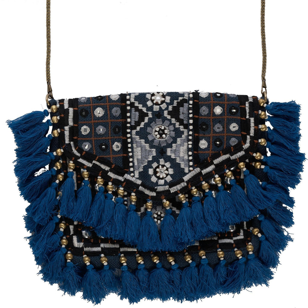 BOHEMIA CLUTCH | BLUE - Green Design Gallery