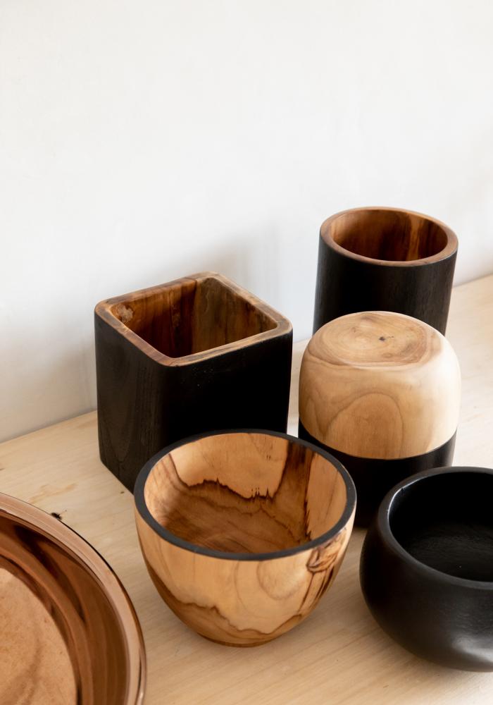 BONDI DOUBLE BOWL | NATURAL + BLACK - Green Design Gallery