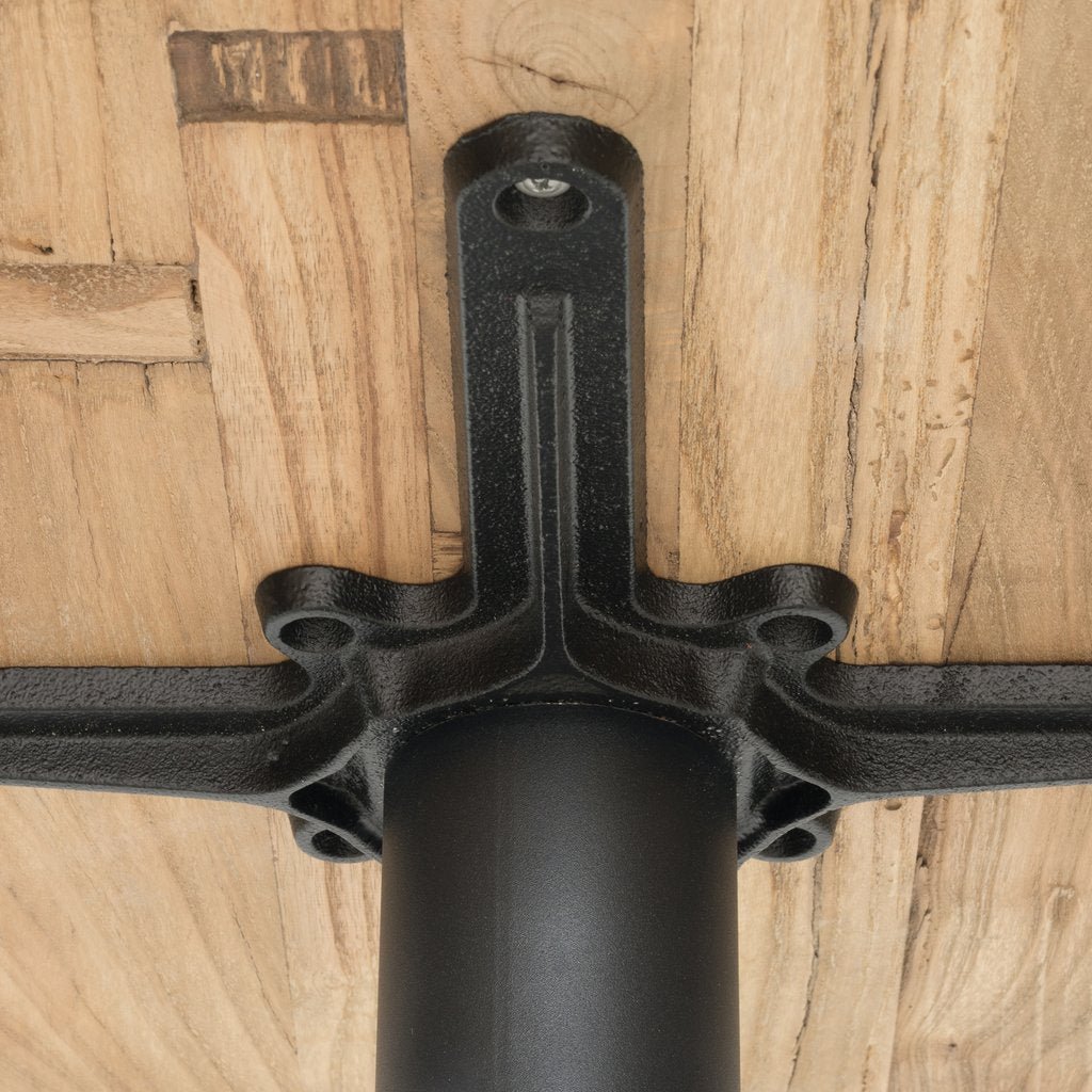 BRUNSWICK BAR TABLE / RECLAIMED ELM WOOD / BLACK - Green Design Gallery