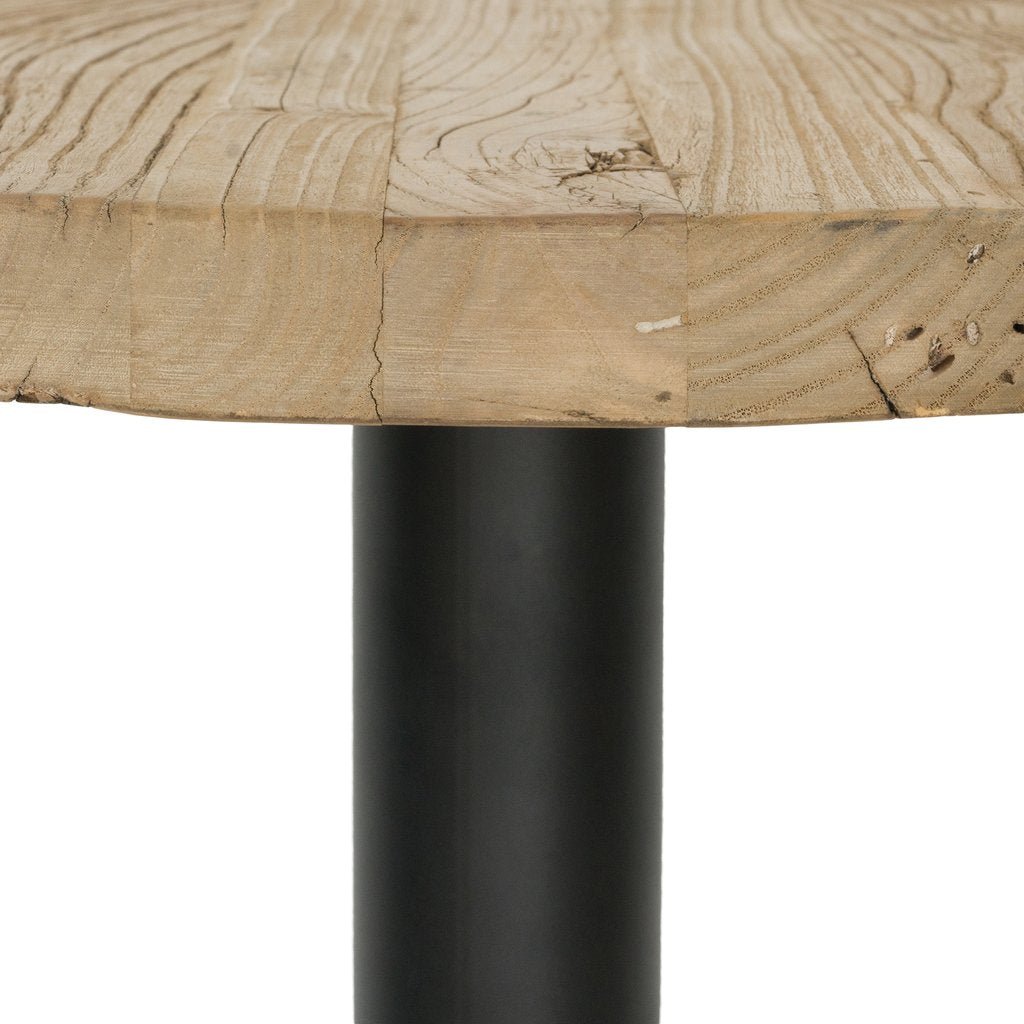 BRUNSWICK BAR TABLE / RECLAIMED ELM WOOD / BLACK - Green Design Gallery