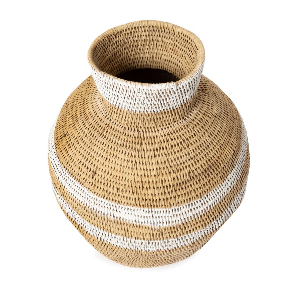 BUHERA BASKETS | FAIR TRADE | NATURAL + WHITE | 3 SIZES - Green Design Gallery