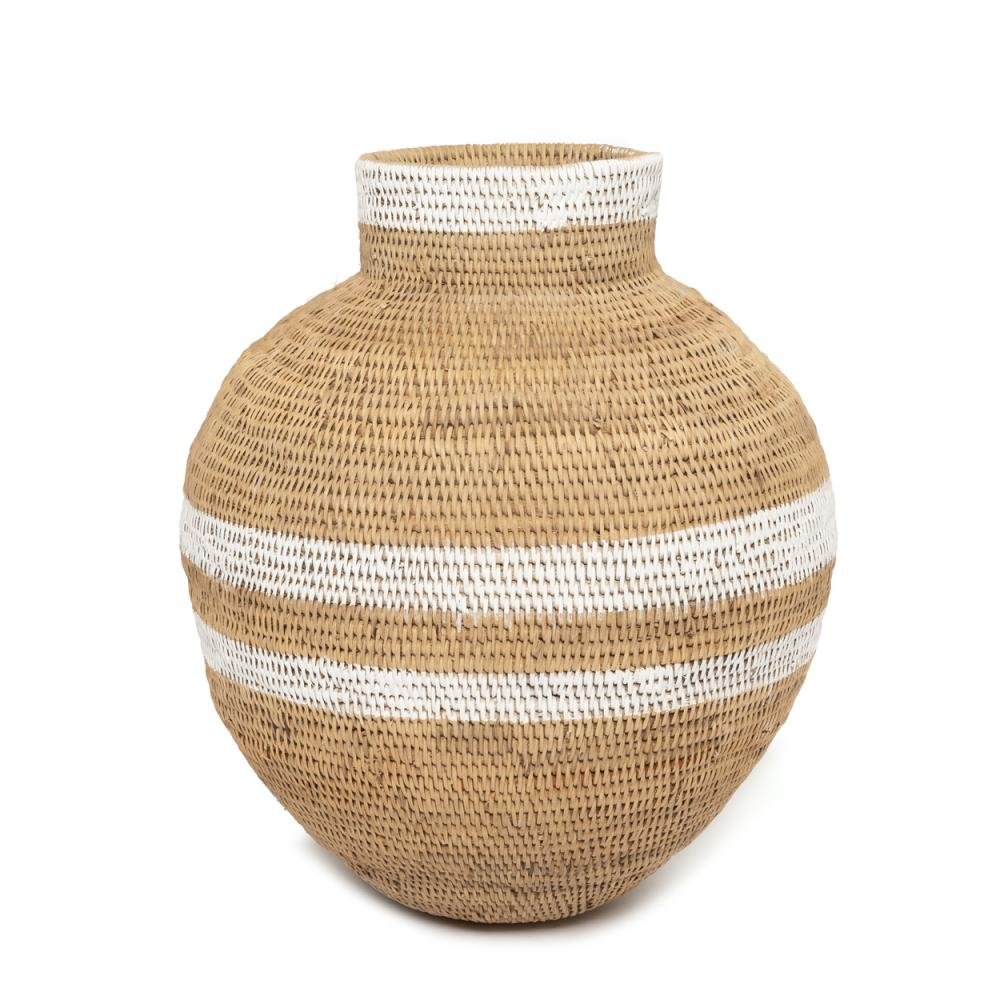BUHERA BASKETS | FAIR TRADE | NATURAL + WHITE | 3 SIZES - Green Design Gallery