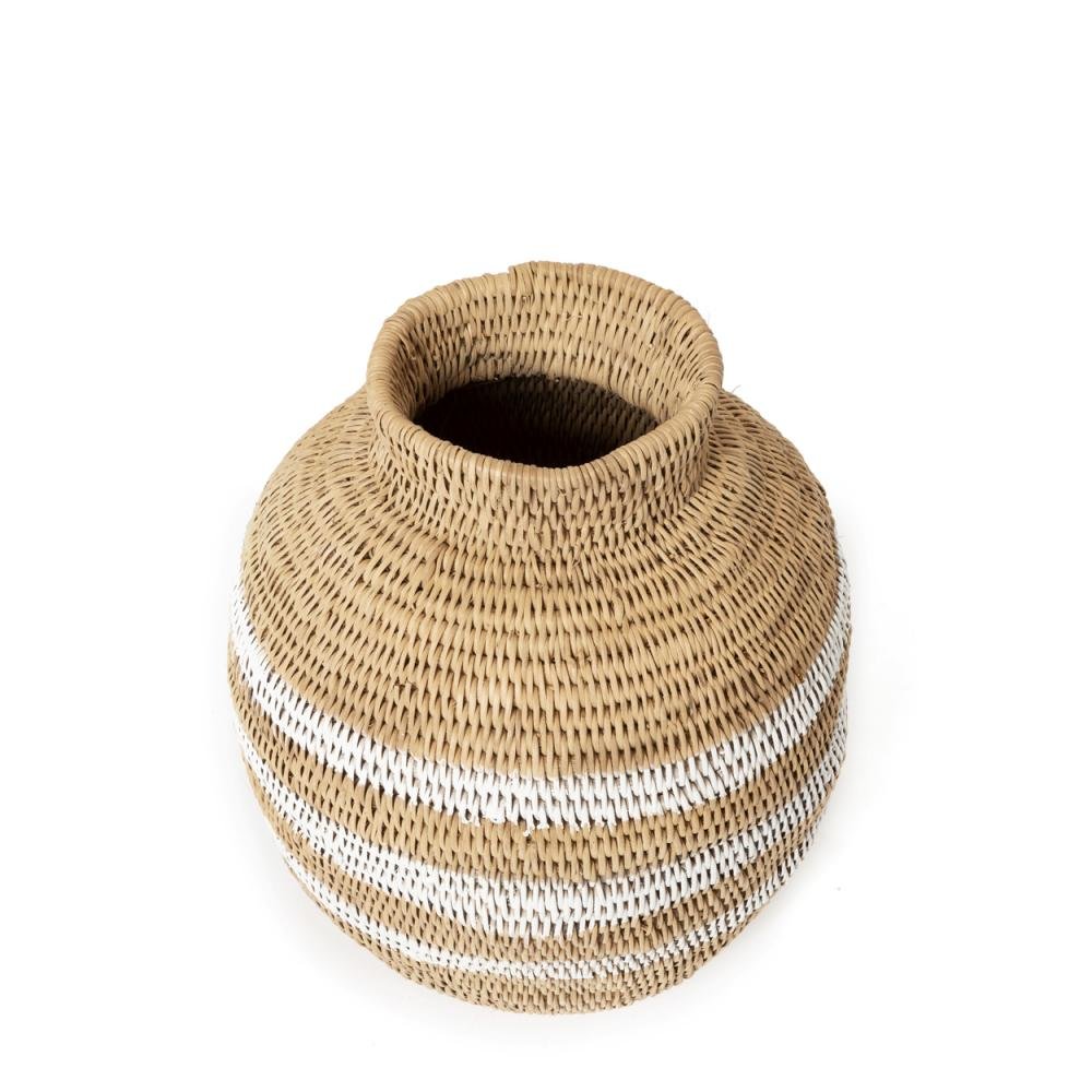 BUHERA BASKETS | FAIR TRADE | NATURAL + WHITE | 3 SIZES - Green Design Gallery