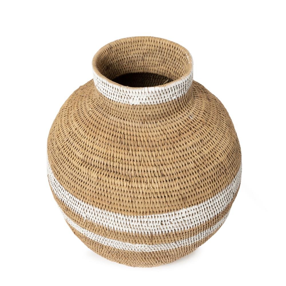 BUHERA BASKETS | FAIR TRADE | NATURAL + WHITE | 3 SIZES - Green Design Gallery