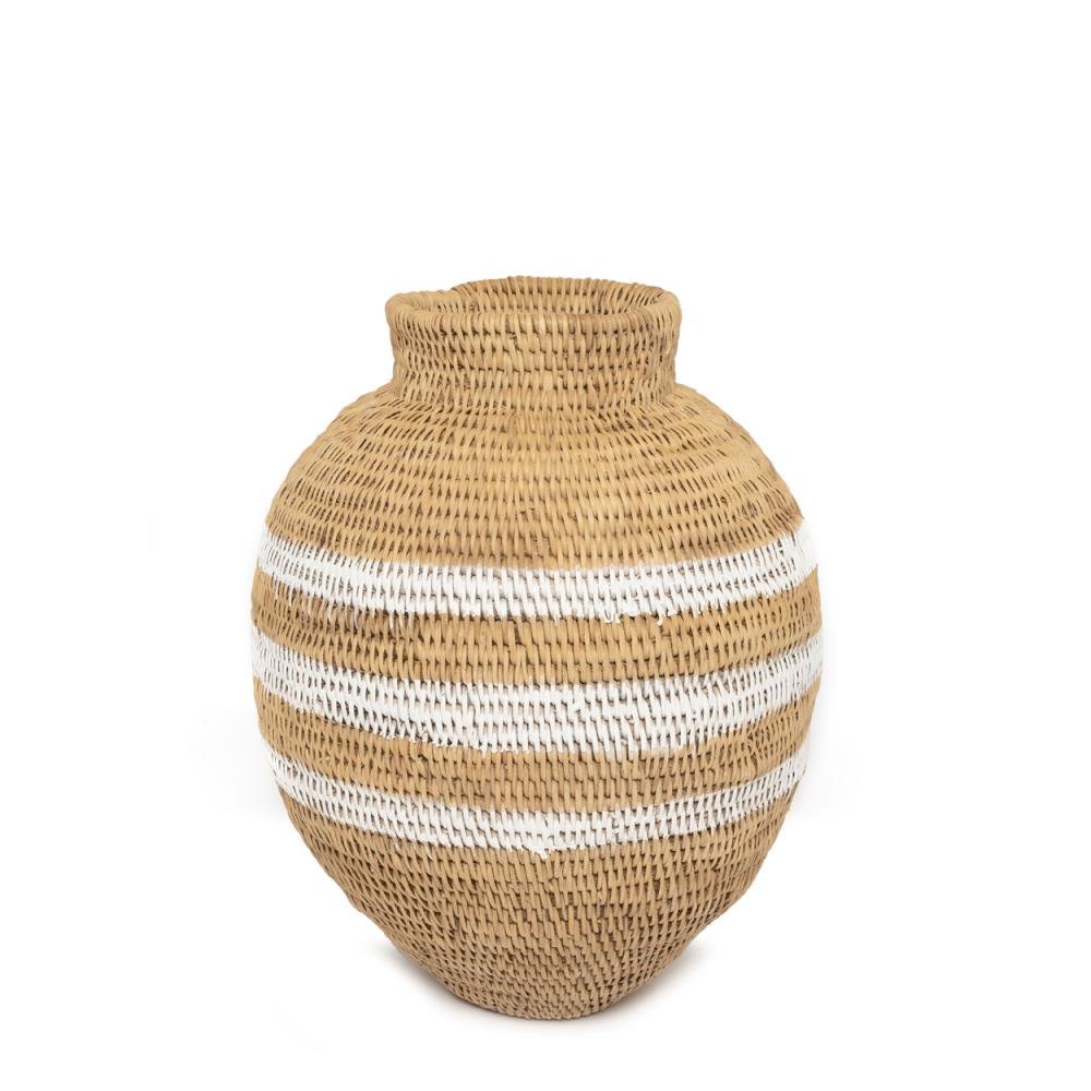 BUHERA BASKETS | FAIR TRADE | NATURAL + WHITE | 3 SIZES - Green Design Gallery