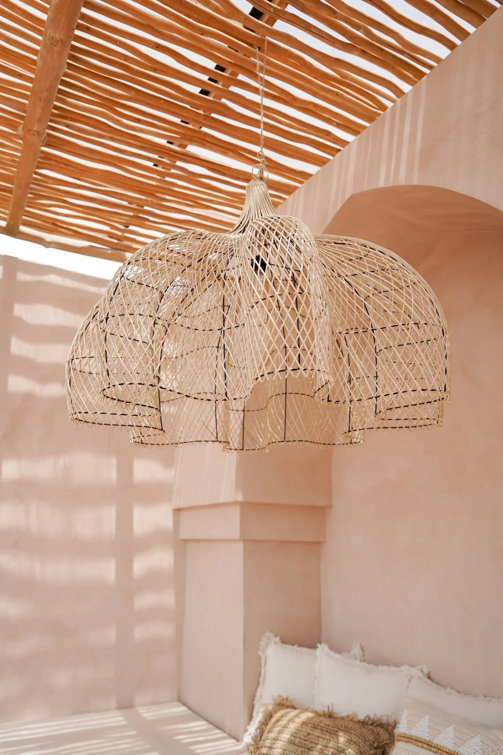 BUNGA PENDANT SHADE | NATURAL RATTAN | XL - Green Design Gallery