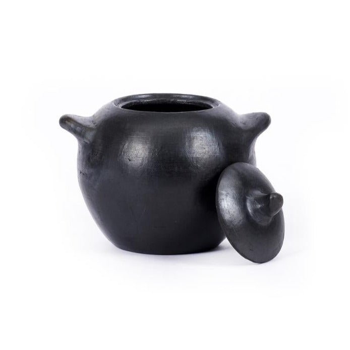 BURNED JAR WITH LID | BLACK | 3 SIZES - Green Design Gallery