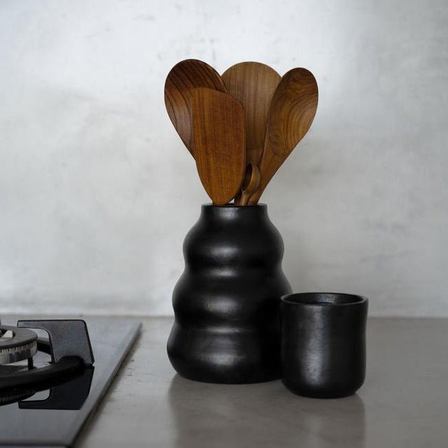BURNED VASE | BLACK - Green Design Gallery