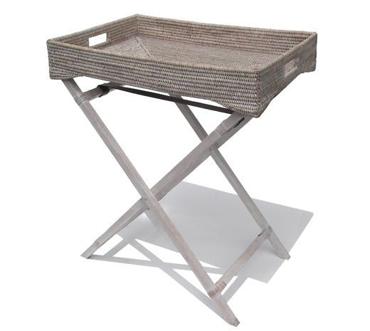 BUTLER TRAY | RATTAN | WHITEWASH - Green Design Gallery