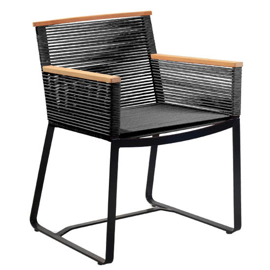 CABLE ARMCHAIR | BLACK | IN-OUTDOOR - Green Design Gallery