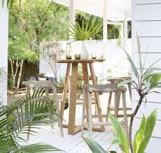 CAFE BAR TABLE / RECLAIMED TEAK / INDOORS-OUDOORS - Green Design Gallery