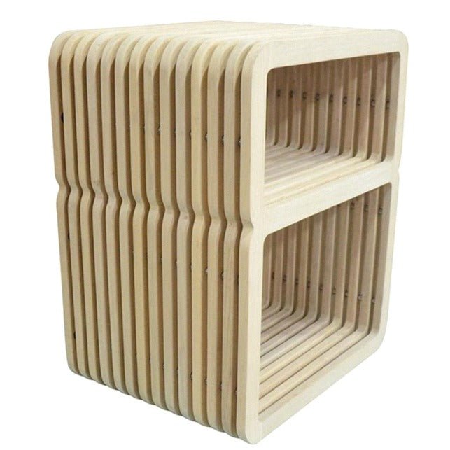 CAGE SIDE TABLE / BLOND OAK - Green Design Gallery