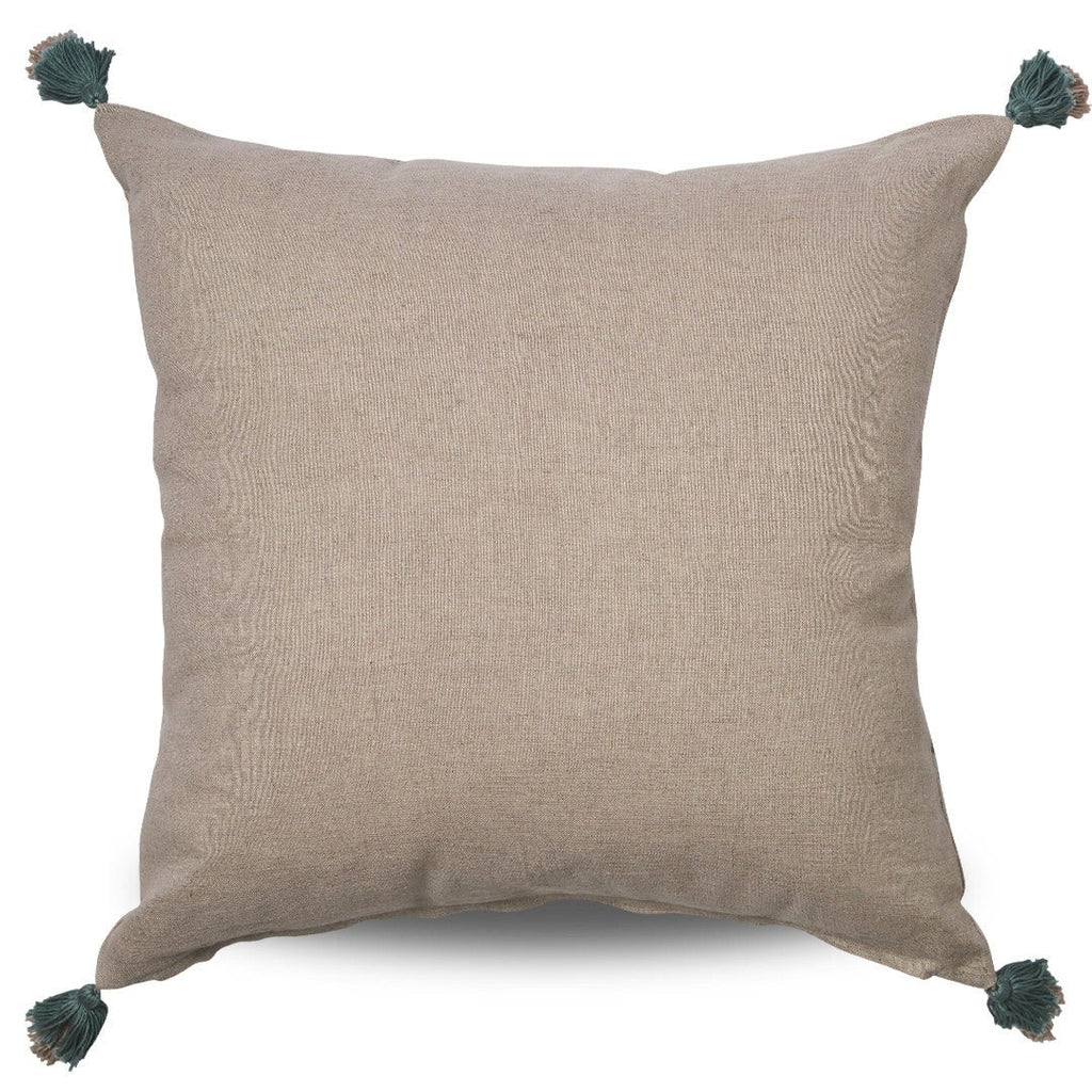CAMPANIA SCALA LINEN CUSHION COVER | EMBROIDERED | 50 X 50 CM - Green Design Gallery
