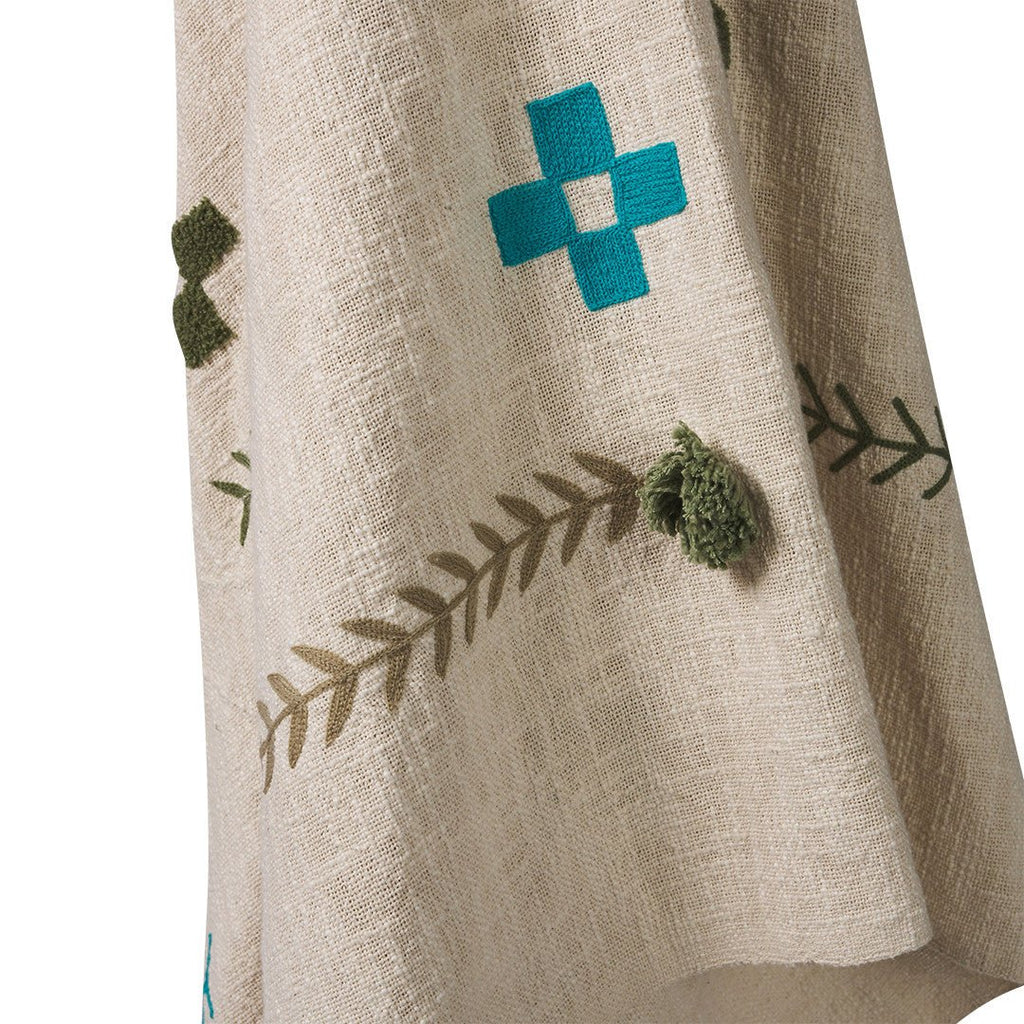 CAMPANIA THROW | EMBROIDERED | 145 X 180 CM - Green Design Gallery