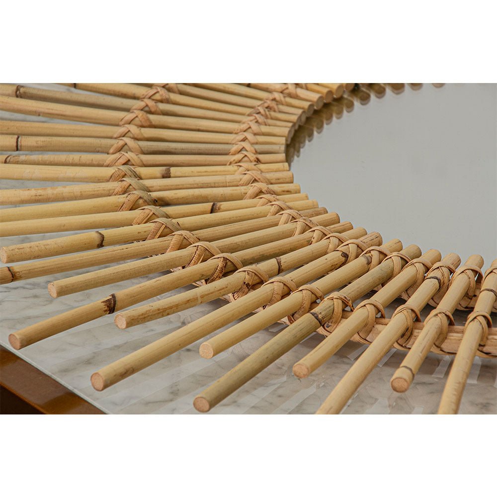 CASA ROUND WALL MIRROR / NATURAL - Green Design Gallery