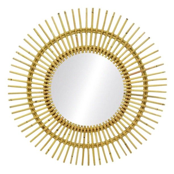 CASA ROUND WALL MIRROR / NATURAL - Green Design Gallery