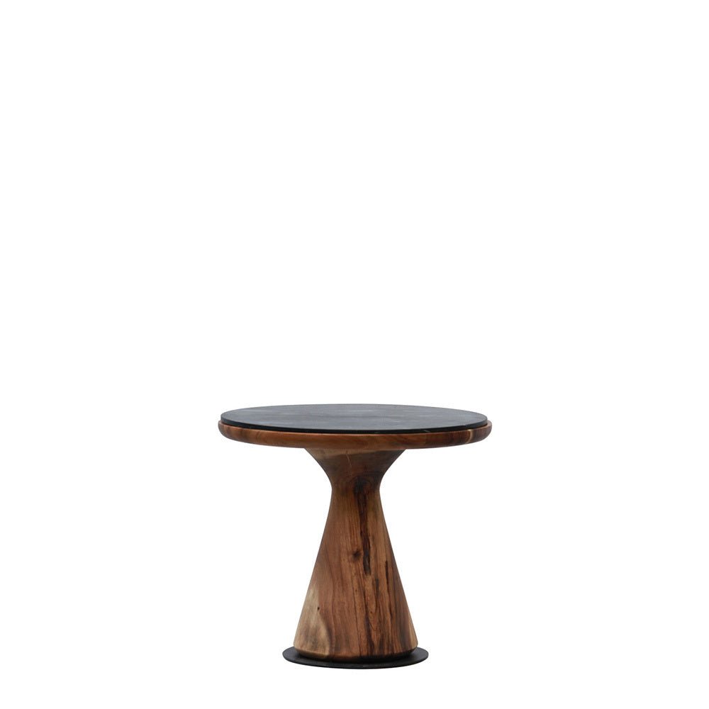 CASA SIDE TABLE MEDIUM / BLACK MARBLE TOP - Green Design Gallery