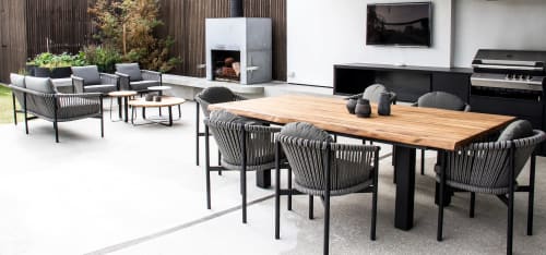 CATALAN LOUNGE CHAIR / GRANIT - DARK GREY - BLACK (INDOOR-OUTDOOR) - Green Design Gallery