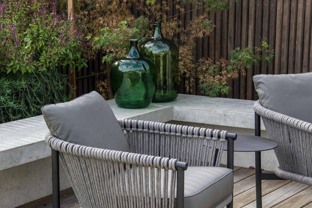 CATALAN LOUNGE CHAIR / GRANIT - DARK GREY - BLACK (INDOOR-OUTDOOR) - Green Design Gallery