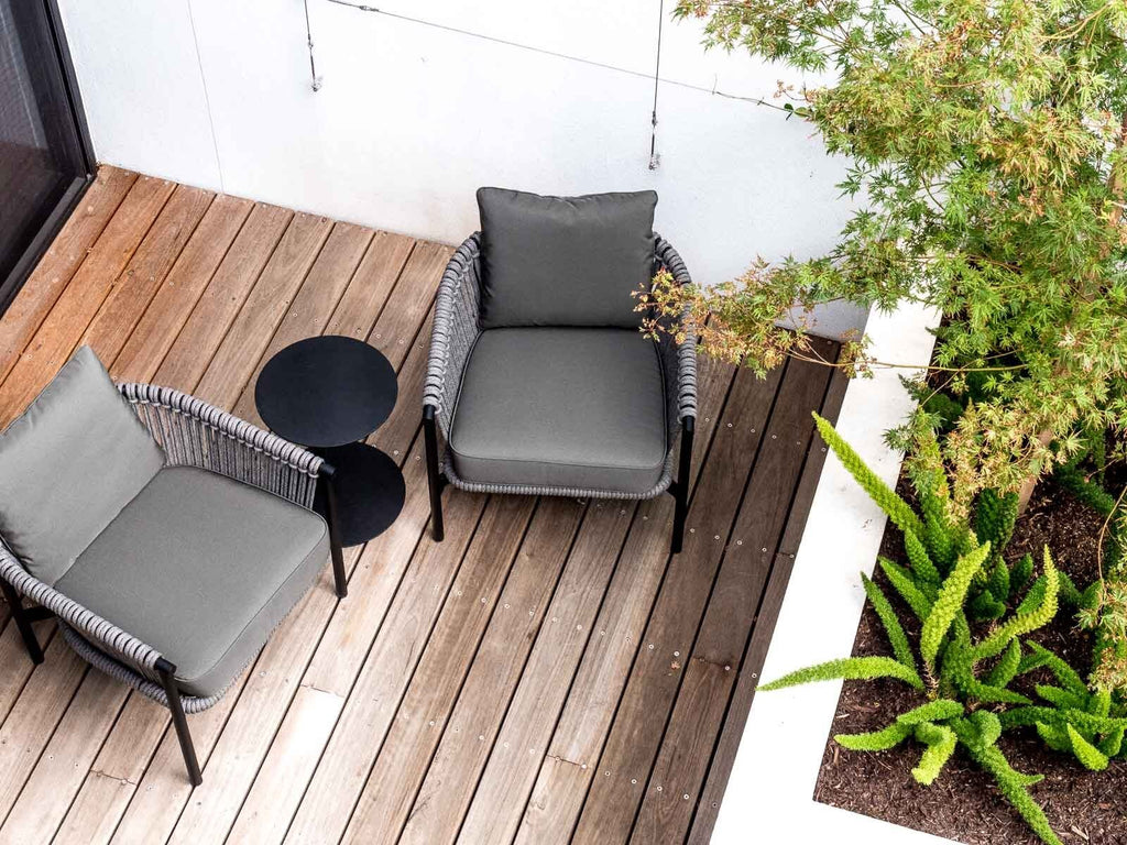 CATALAN LOUNGE CHAIR / GRANIT - DARK GREY - BLACK (INDOOR-OUTDOOR) - Green Design Gallery