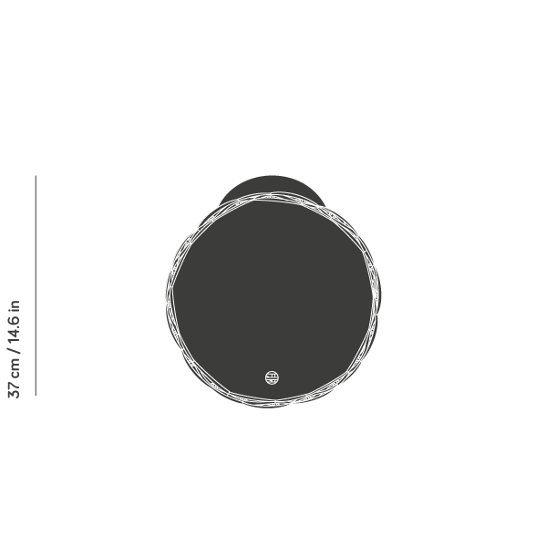 CELESTE SIDE TABLE | MARBLE BASE +DARK CORK TOP - Green Design Gallery