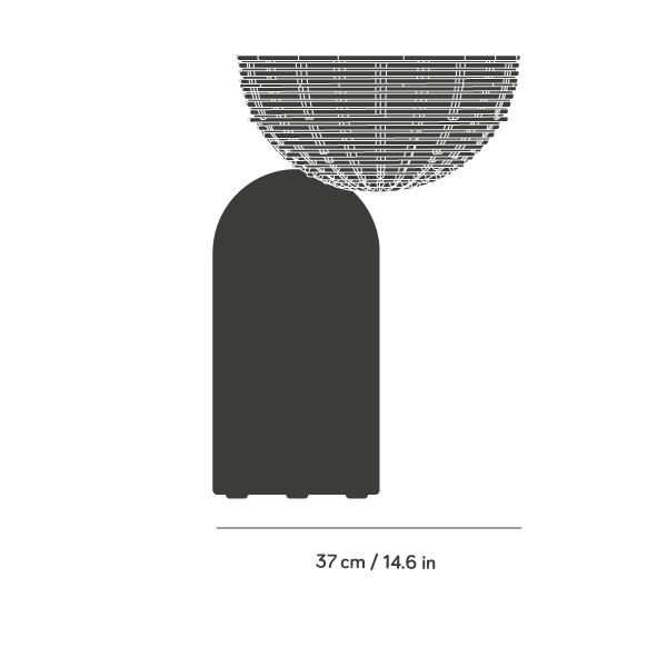 CELESTE SIDE TABLE | MARBLE BASE +DARK CORK TOP - Green Design Gallery